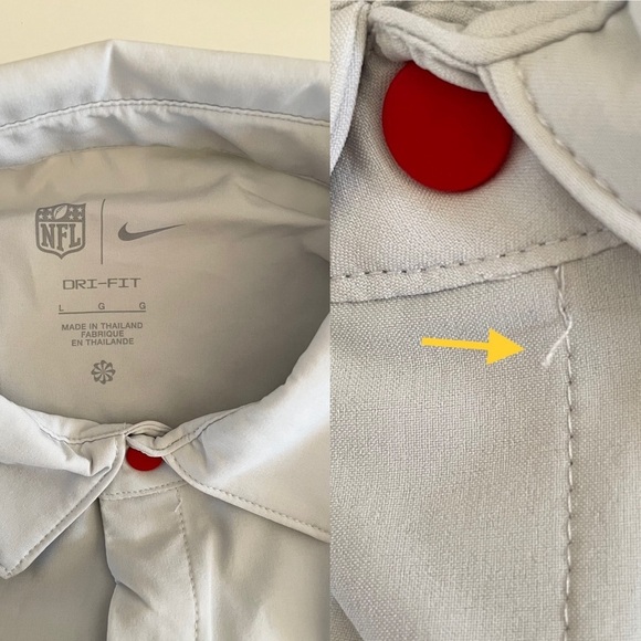 NFL Buffalo Bills Nike Football On Field Snap Button Up Short Sleeve Shirt Large - Picture 8 of 14